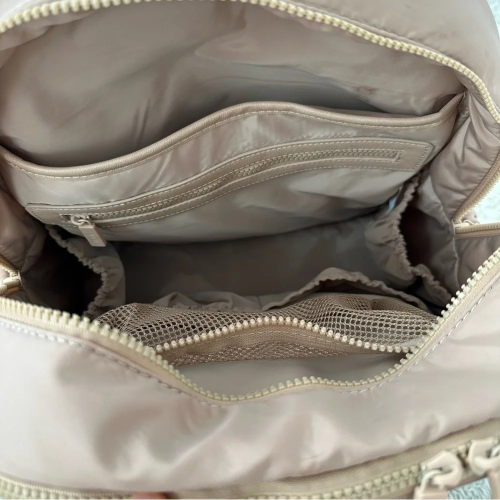 The Nylon Diaper Pack in Beige by Fawn Design - Beige